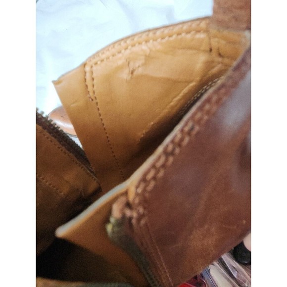 Lucky Brand Basel Women's Brown Distressed Ankle Boots Booties 8M - Picture 15 of 15